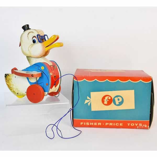 fisher-price doctor doodle duck pull toy 1950s