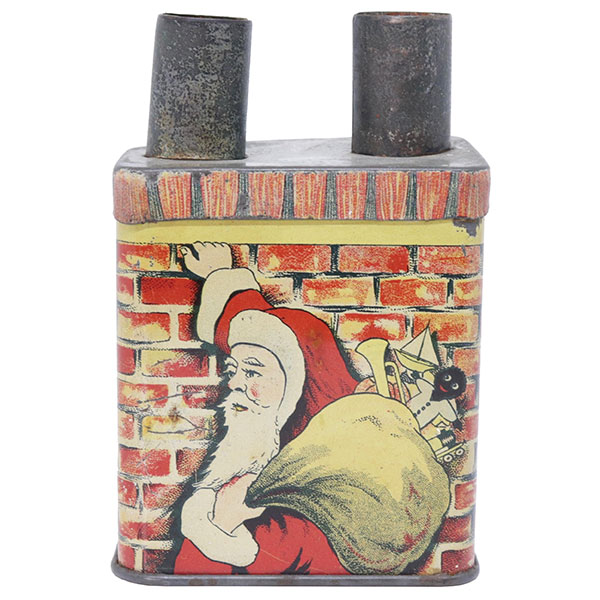chimney with santa biscuit tin