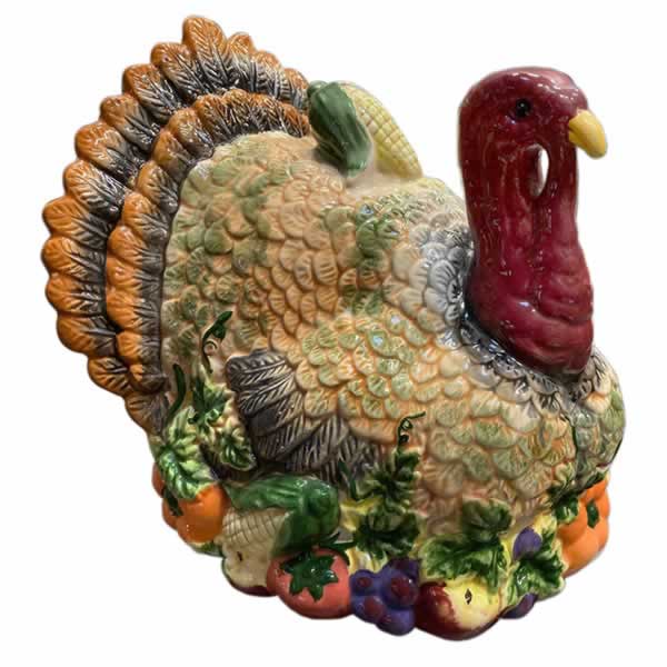 thanksgiving turkey ceramic centerpiece decoration