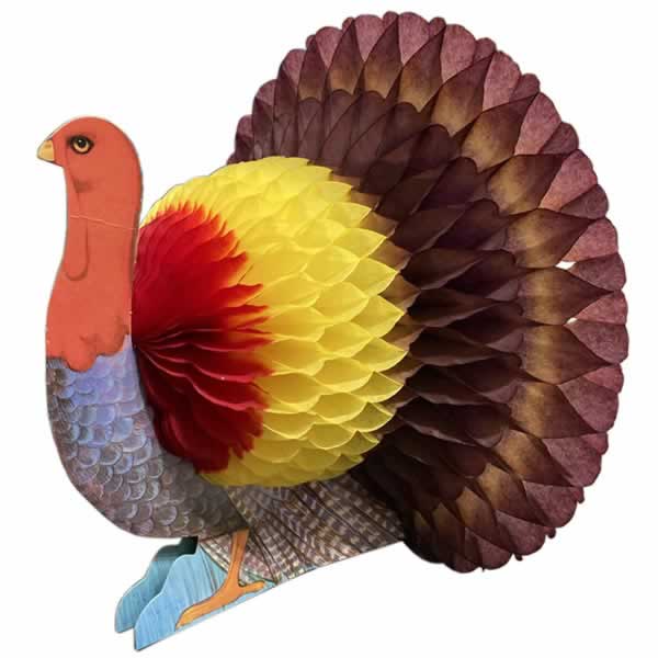 thanksgiving turkey honeycomb centerpiece decoration