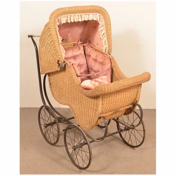 Antique Wicker Carriage for 