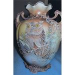 Nippon Vase with Moriage Decoration
