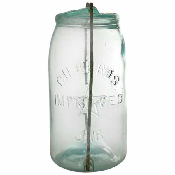 Fruit Jar with Iron Clamp Closure