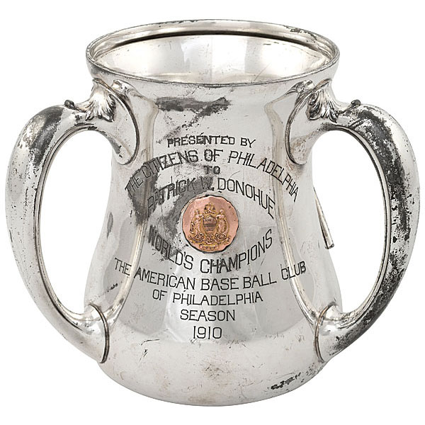 Sports, Baseball, Trophy, Pat Donahue, World Series Championship, Silver Plate, 1910