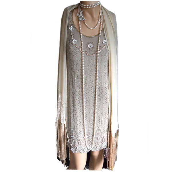 1920s flapper great gatsby vintage wedding dress