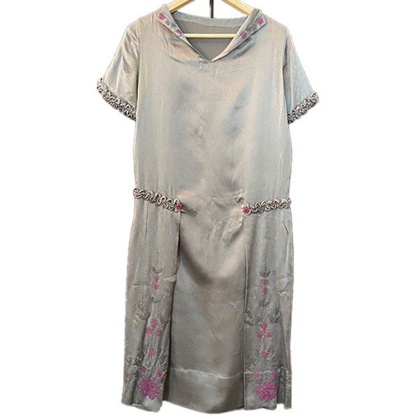 vintage 1920s silk beaded wedding dress