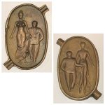 Brass Ashtray with Risqué Image