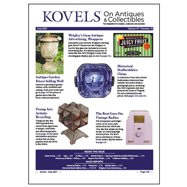 kovels on antiques & collectibles newsletter june 2021
