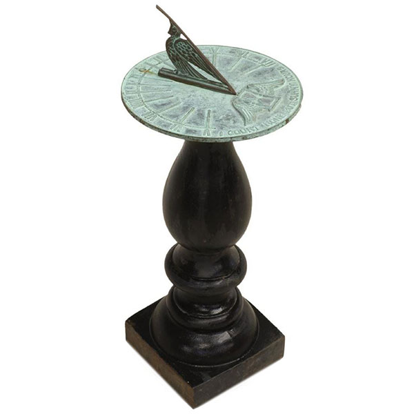 garden sundial with cast iron pedestal