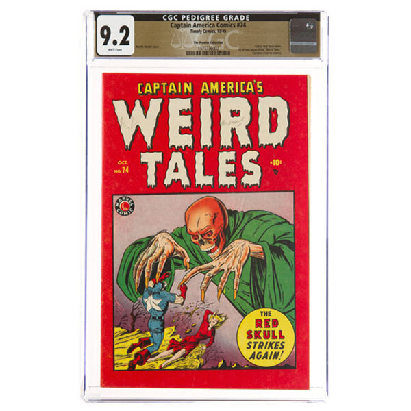 captain america number 74 weird tales comic book