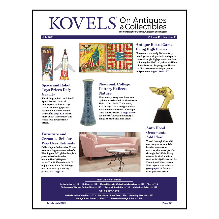 Kovels On Antiques & Collectibles Vol. 47 No. 11 – July 2021