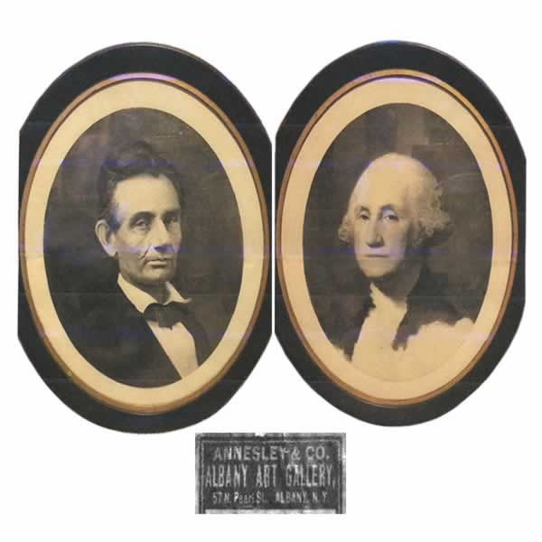 abraham lincoln and george washington framed pictures